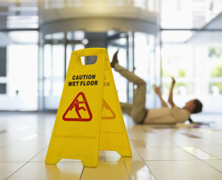 Caution wet floor signage