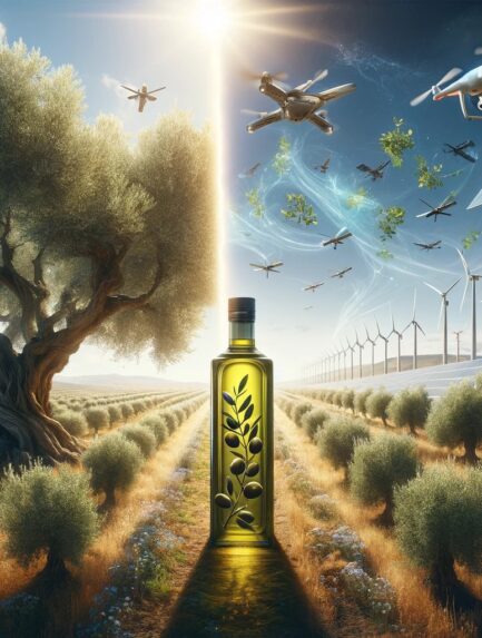 a depiction of TExas olive oil in the future