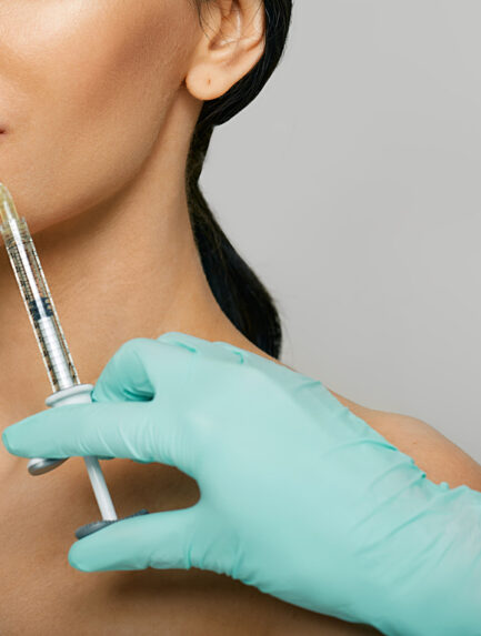 Lips filler injection