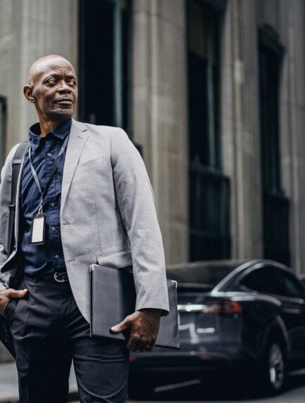 Photo by Ono Kosuki: https://www.pexels.com/photo/respectable-black-businessman-standing-on-street-5648410/