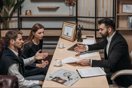 Photo by Pavel Danilyuk: https://www.pexels.com/photo/male-lawyer-talking-to-his-clients-8112231/